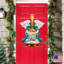 Décoration murale suspendue de porte en bois de noël winter oiseau avec fauve ange