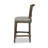 Roquefort Upholstered Linen Blend Counter Stool with Solid Wood Frame-74307451