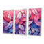 Rose et mauve, plantes tropicales, feuilles II - fuchsia, art mural-356846247-356846248