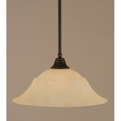 Stem Hung Pendant Shown With Marble Glass