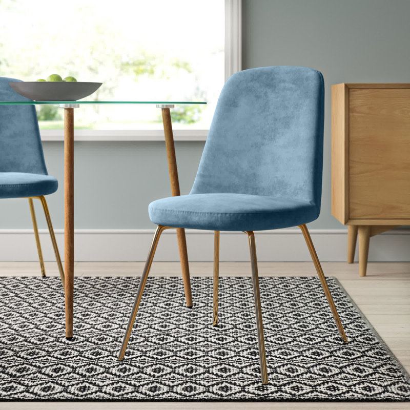 Kent 48cm H Upholstered Side Chair, Blue