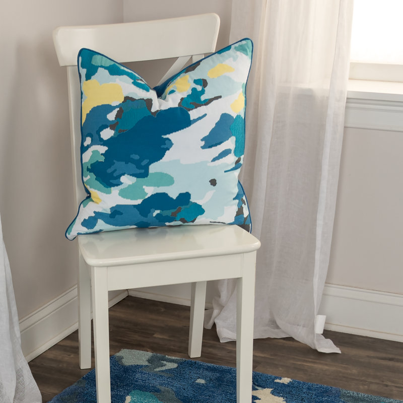 Embroidered Cotton Throw Pillow