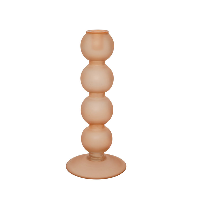 Bougeoir de table en verre 12,2 po Geri, Amande chamois