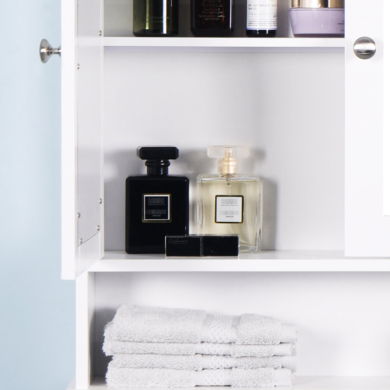 Armoire de salle de bain peu encombrante avec porte - et 2 élégants intérieurs muraux