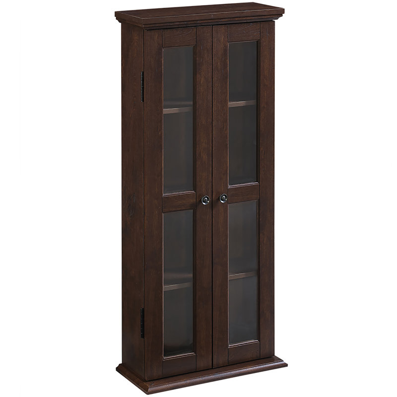 Armoire audio-vidéo en bois, Brun