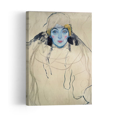 Tête de femme, 1917, Portrait abstrait contemporain, Estampe murale