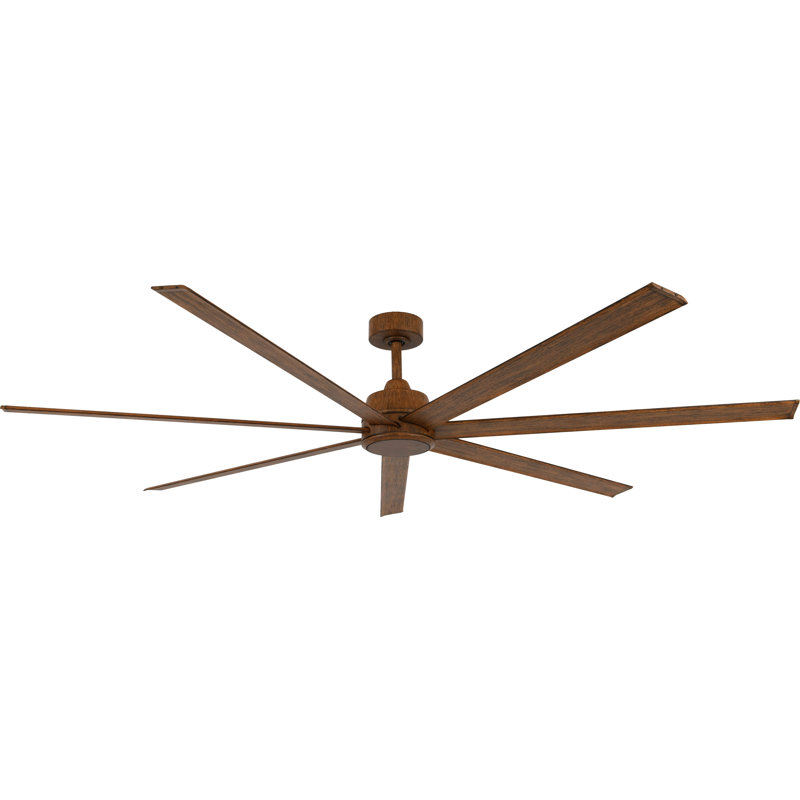 Ventilateur de plafond intérieur / extérieur 72 "avec lumière et télécommande Atlanta, Acacia Koa