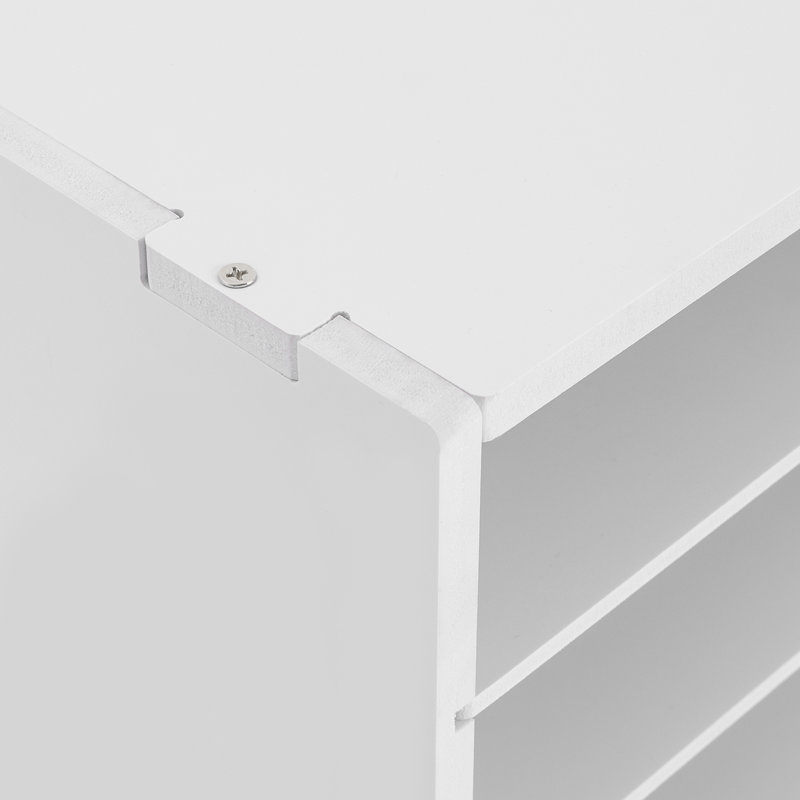 32 Compartments Adjustable Literature Organizer, White
