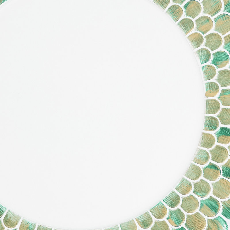 Ensemble de 4 assiettes festonnées Sceamed Gleam, Vert