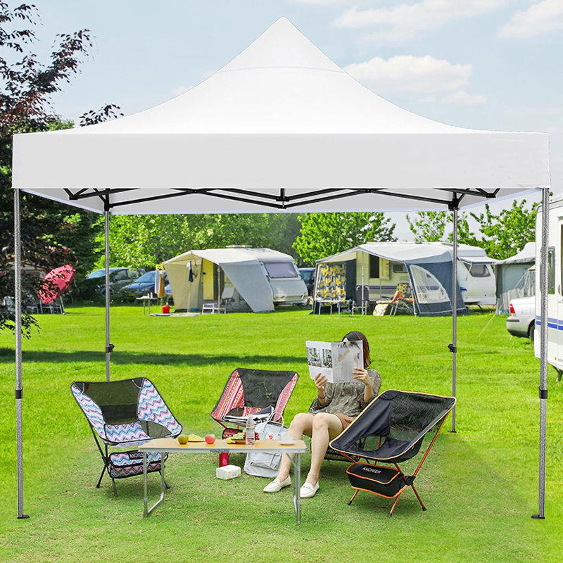 Auvent escamotable 10 x 10, auvent robuste, Blanc / Blanc