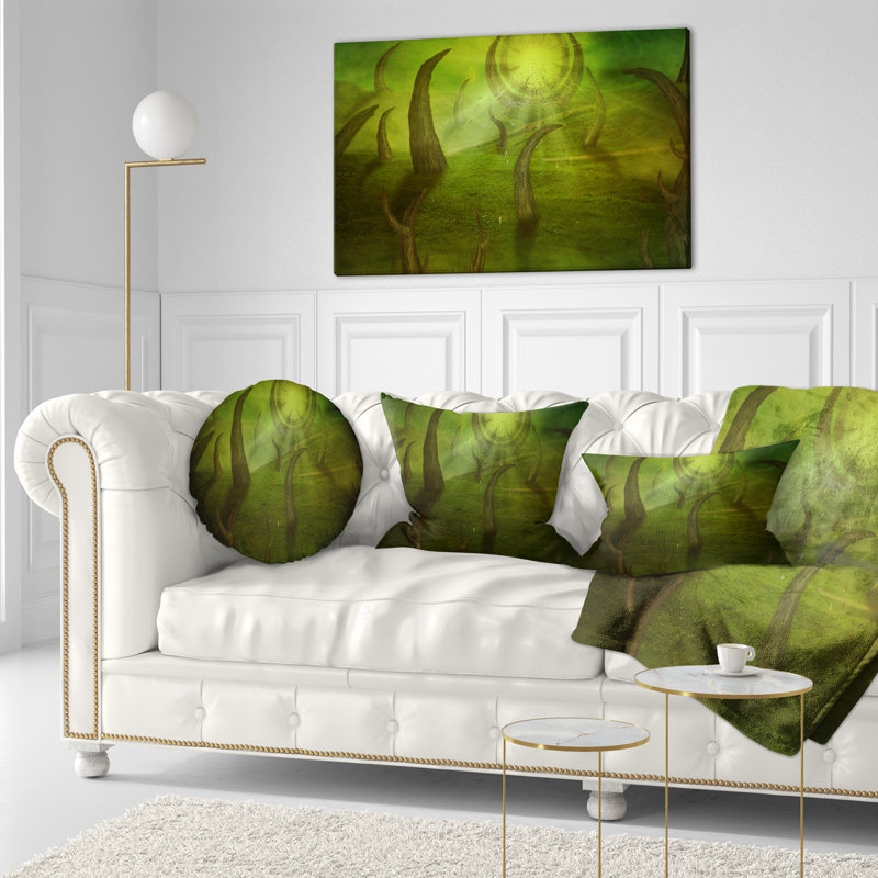  Coussin abstrait voyage dans le temps, 12 po x 20 po, Oreiller européen