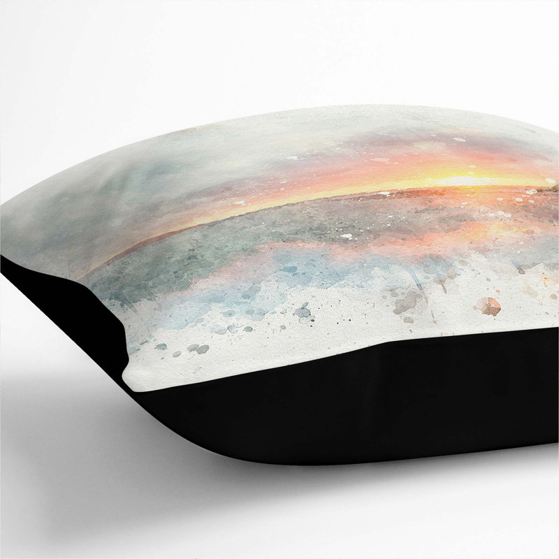 Square Throw Cushion, Black, 55cm H x 55cm W x 20cm D