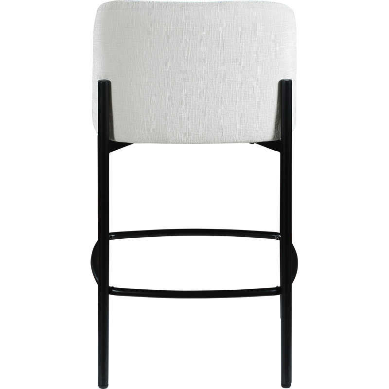 Burton 26'' Counter Stool, Cream Chenille Fabric