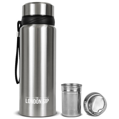 The London Sip 25-oz. Tea Infuser Bottle (black)