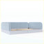 Lit double rembourré en molleton pour lit double, cadre de lit semi-fermé avec garde-corps latéraux, bleu-133491355-133491351