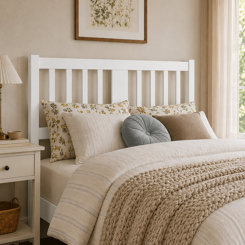 Lit plateforme Finley, White, Full