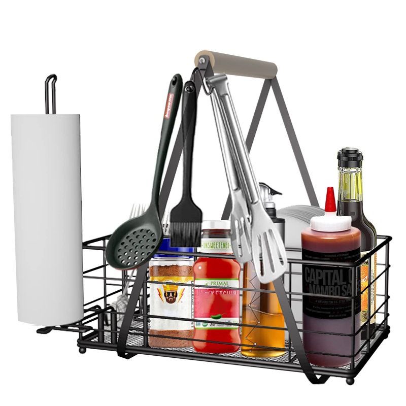 Metal Rectangle Flatware Caddy, 12''H x 13.38''W x 10''D