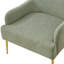 Élégante chaise d'appoint verte, revêtement en chenille, style moderne pour le salon