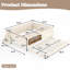 Lit en bois avec tablettes intégrées et petit escalier, rails de sécurité de haute qualité et lit gigogne-130043621-130043615