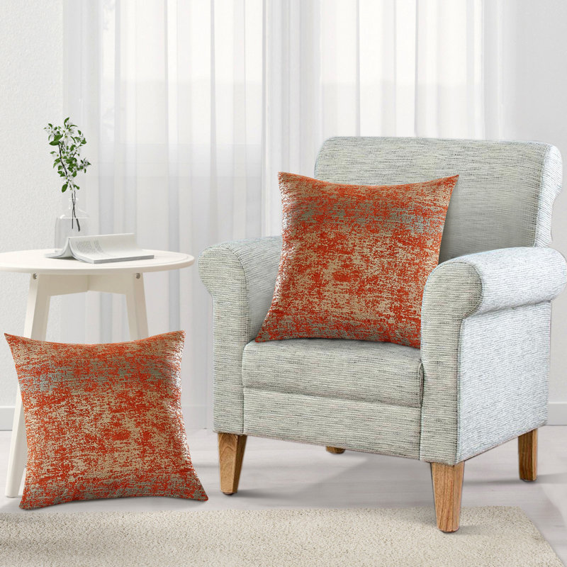 Square Cushion Cover, Orange
