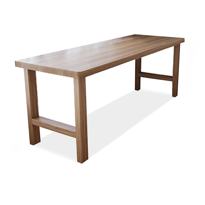 Bureau rectangulaire brun en bois massif, H 29,53 po x l 62,99 po x P 23,62 po