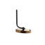 Lampe de table luxueuse contemporaine en métal noir avec base circulaire dorée - Éclairage moderne de 22 po pour le salon et la chambre à coucher