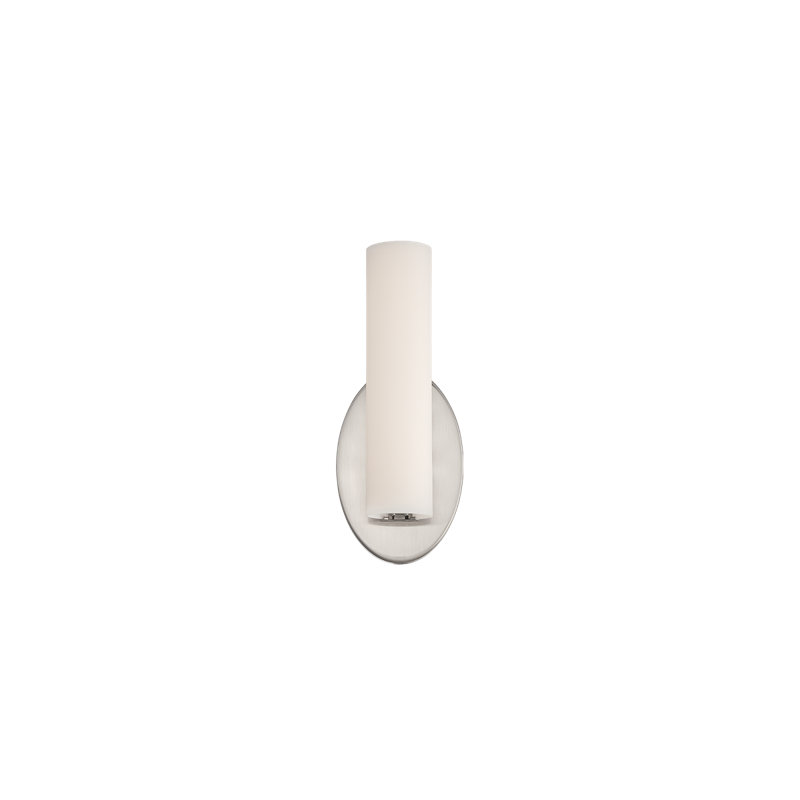 Loft Chrome Dimmable LED Bath Sconce with Opal Glass