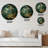 Symmetrical Blue Gold Fractal Flower - Modern wall clock-34140691