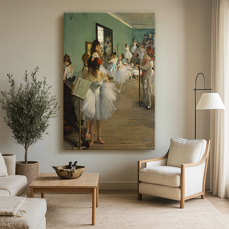 La classe de danse - toile tendue par Edgar Degas, 40 po x 60 po