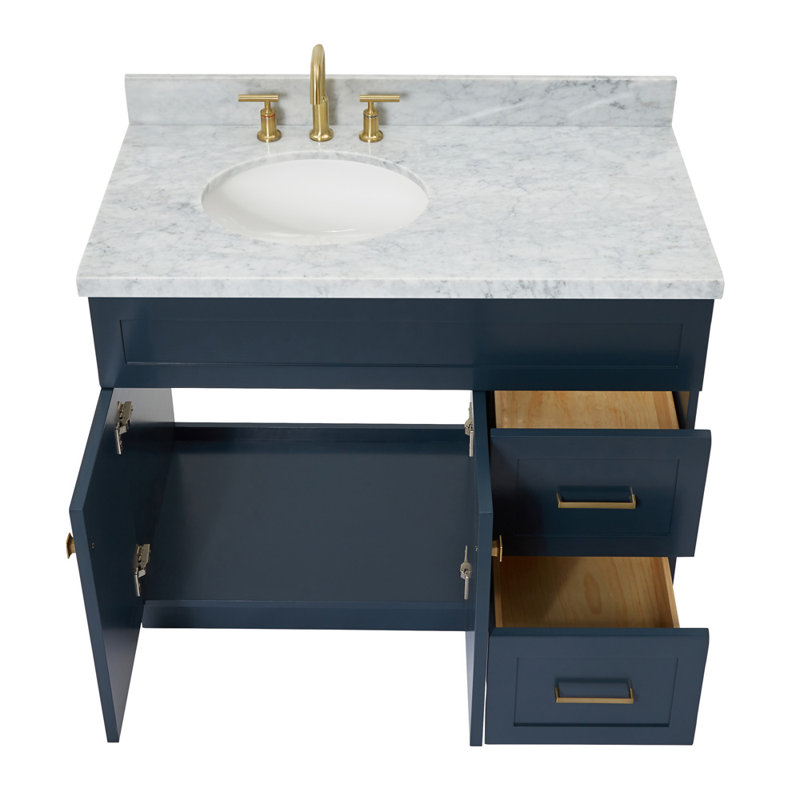 Ensemble de meuble-lavabo simple 43 po Abell, Bleu minuit