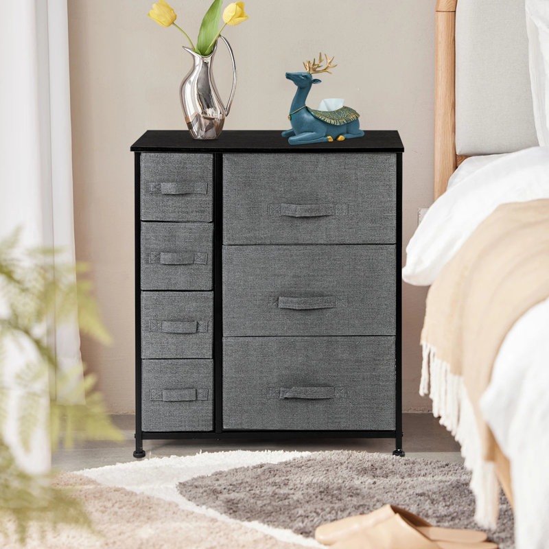 Commode de rangement large 7 tiroirs Dorrance