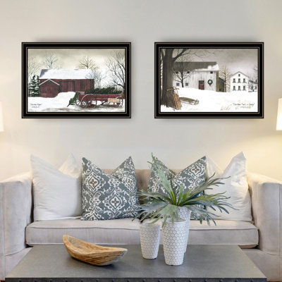 2 décorations de Noël pour le salon et la chambre à coucher, encadré noir par Home