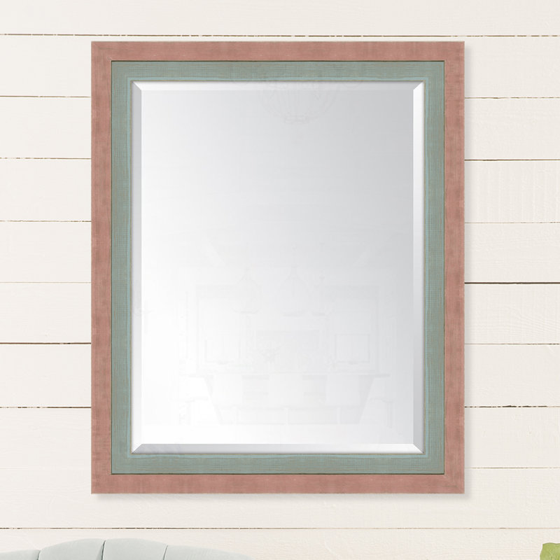Chilhowie Wood Flat Wall Mirror, 34" H x 28" W, White
