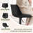 Modern Upholstered Swivel 26-34’’ H Barstool, Faux Leather Bar Stool with Metal Frame, Adjustable Height Counter Stool with Footrest