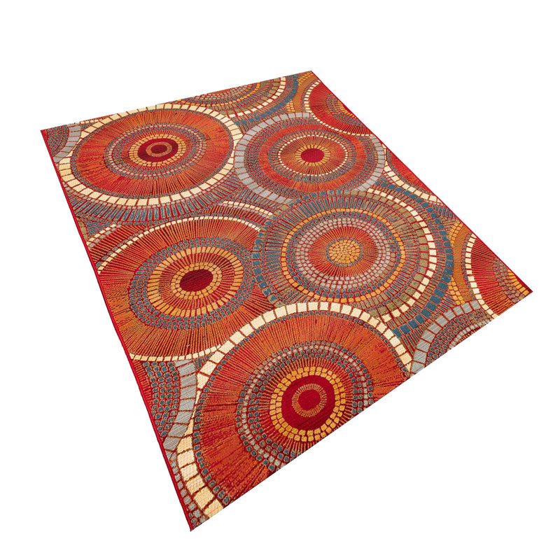 Gauna Power Loomed Geometric Indoor and Outdoor Rug, Rectangle 4'10" x 7'6"