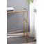 56.5X14x30" Antique Gold Console Table, Mirrored Top