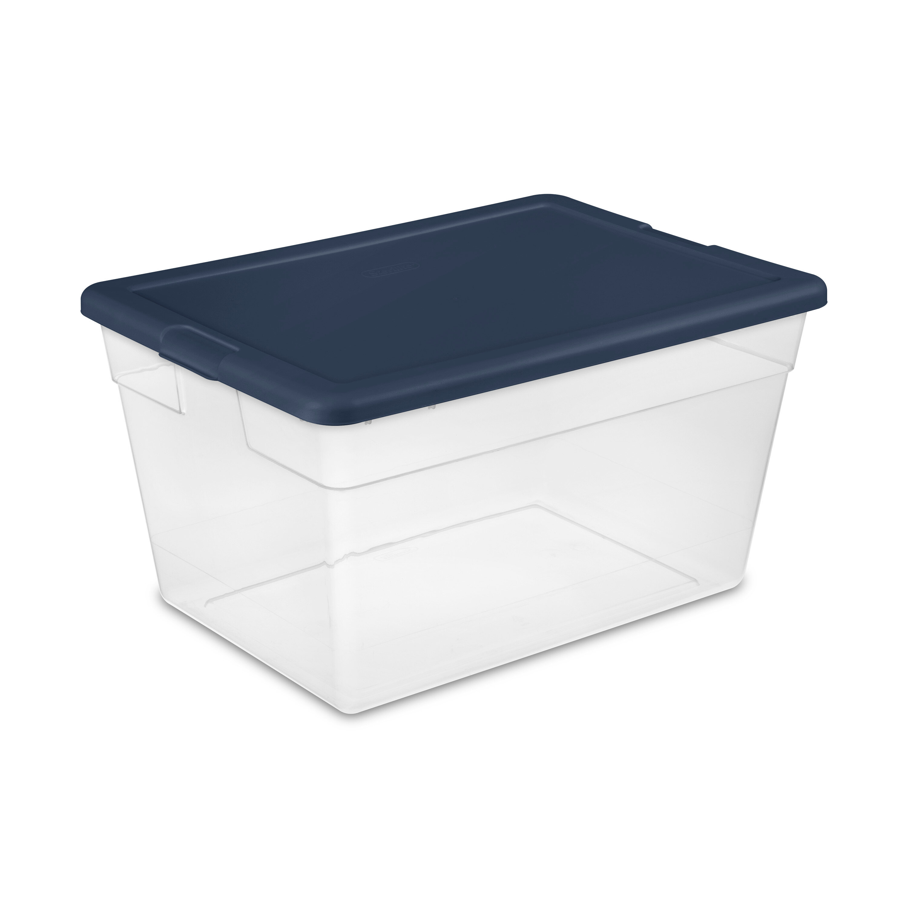 Homz 60 Quart Underbed Secure Latching Clear Plastic Storage Container, (2 Pack)
