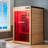 2 Person Indoor FAR Infrared Sauna in Canadian Hemlock With Bluetooth Speaker, Intelligent Control Panel, Chromotherapy Lighting+Red Light Function+Starlight Lights