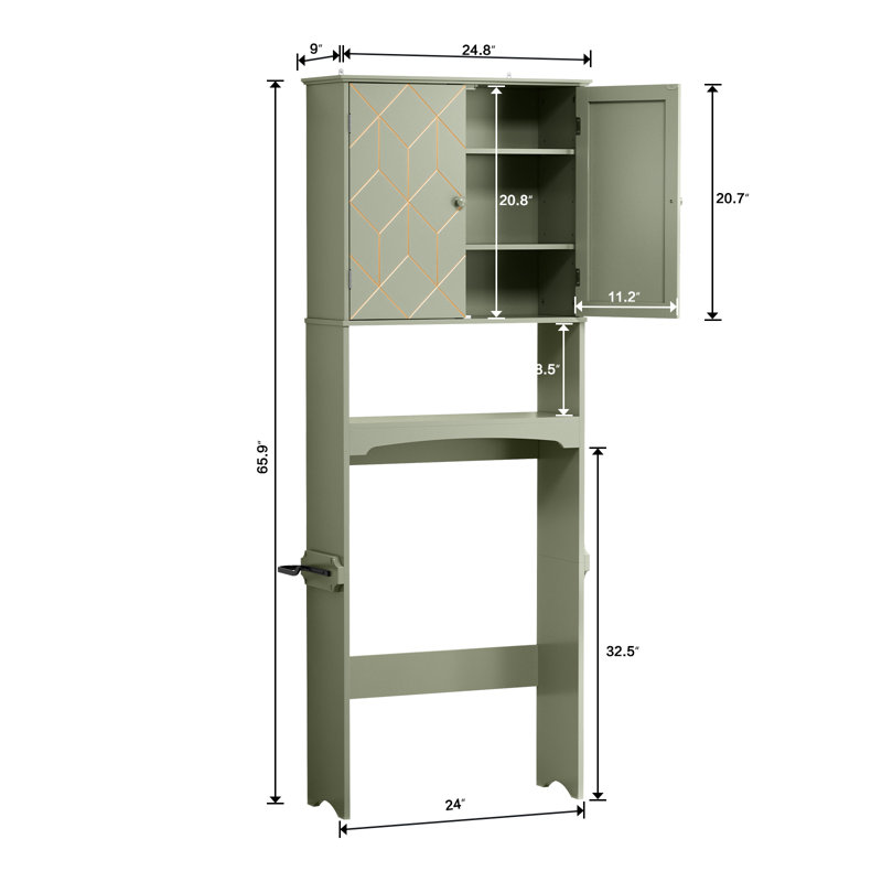 Kynsey Over The Toilet Storage, Green