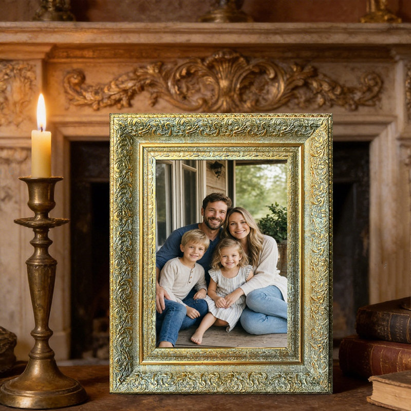 Single Picture Frame, Or antique, 3, 11 po x 14 po