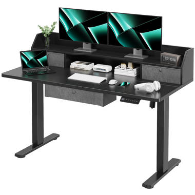 Inbox Zero Dorazio 47.24'' Gaming Computer Desk with Monitor Stand