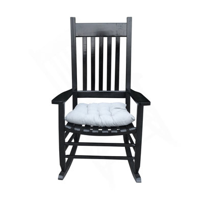 Chaise berçante en bois noir sans passe-partout