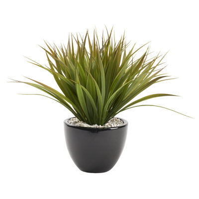13.5'' Faux Grass in Ceramic Planter
