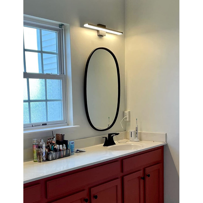 Éclairage de meuble-lavabo à DEL à intensité variable avec 5 températures de couleur réglables, Noir mat