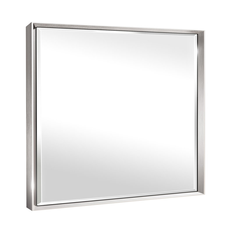 Miroir de salle de bain Lohoski, Argent argent, 30 po x 40 po