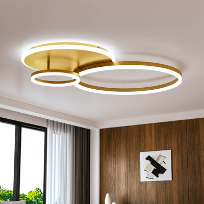 Aryash 3-Light 65cm Classic Golden Loops LED Integrated Flush Mount