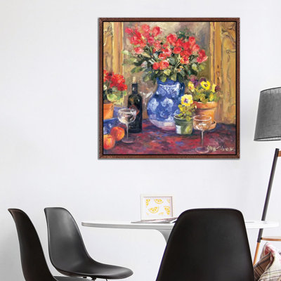 Red Flowers by Allayn Stevens - Painting on Canvas