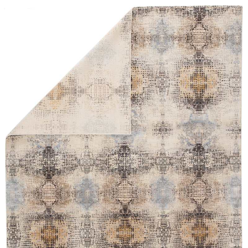 Hand Knotted Damask Indoor Rug, Rectangle 8' x 10'