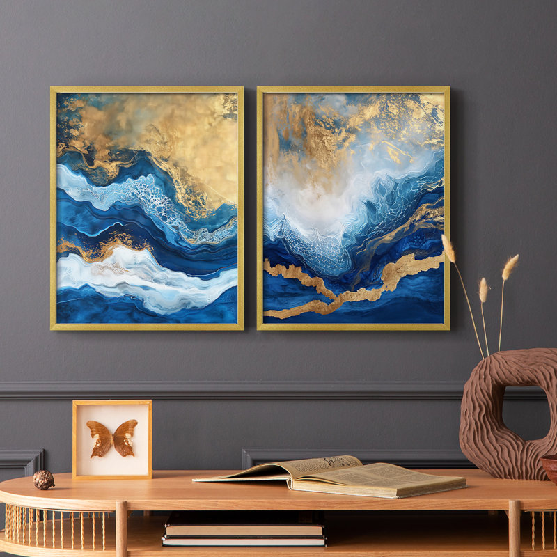 ABSTRACT Series CDXVIII - Reproduction encadrée de qualité supérieure - prête à être accrochée - aucun clou requis - aucun clou requis