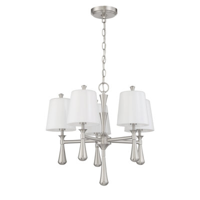 Lustre classique à 5 lumières avec abat-jour